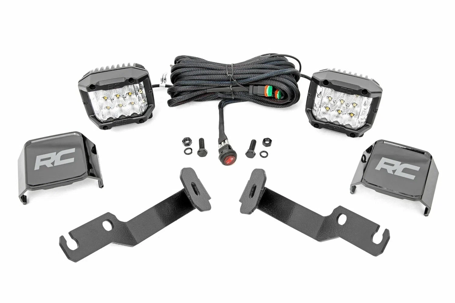Fits Toyota Tacoma 2&4WD (05-15) LED Light Kit Ditch Mount 3_ OSRAM Wide 71091